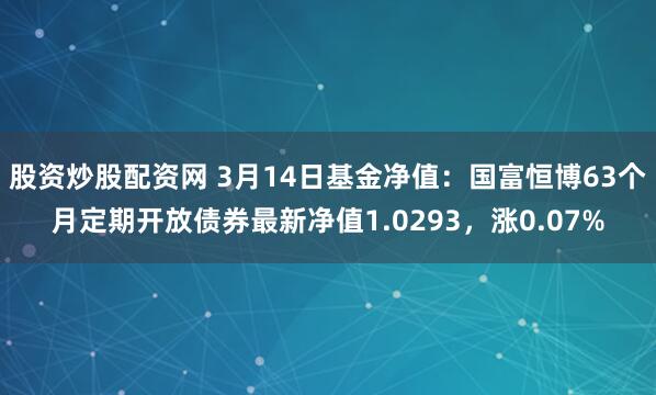股资炒股配资网 3月14日基金净值：国富恒博63个月定期开放债券最新净值1.0293，涨0.07%
