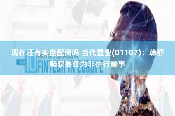 现在还有实盘配资吗 当代置业(01107)：韩舒畅获委任为非执行董事