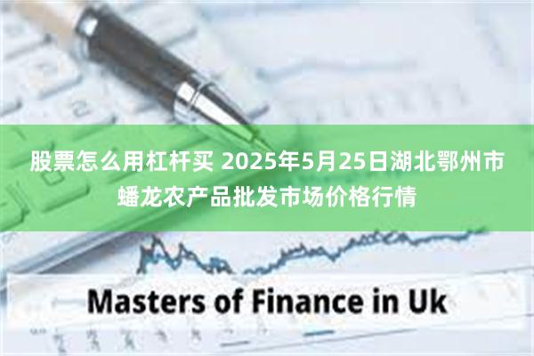 股票怎么用杠杆买 2025年5月25日湖北鄂州市蟠龙农产品批发市场价格行情