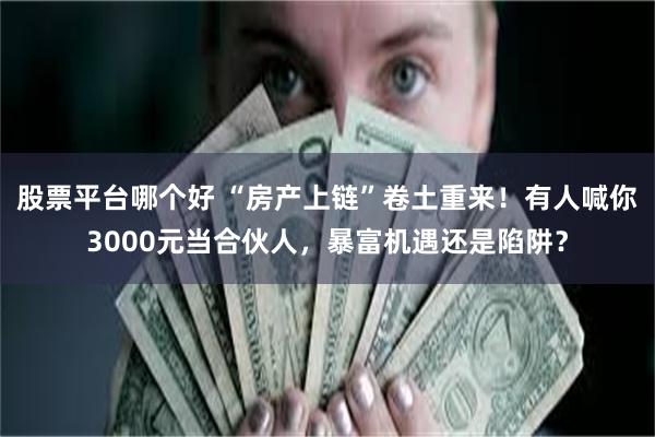 股票平台哪个好 “房产上链”卷土重来！有人喊你3000元当合伙人，暴富机遇还是陷阱？