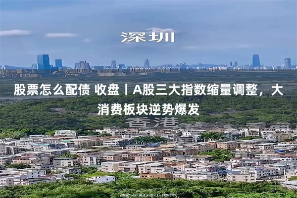 股票怎么配债 收盘丨A股三大指数缩量调整，大消费板块逆势爆发