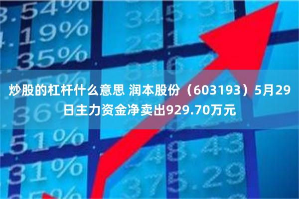 炒股的杠杆什么意思 润本股份（603193）5月29日主力资金净卖出929.70万元