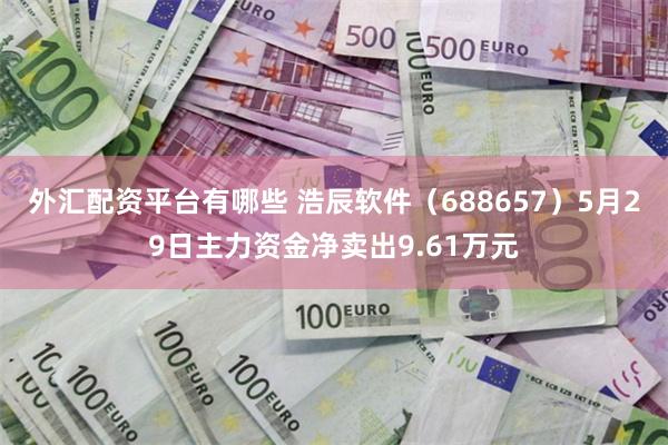 外汇配资平台有哪些 浩辰软件（688657）5月29日主力资金净卖出9.61万元