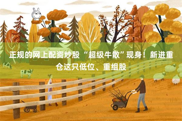正规的网上配资炒股 “超级牛散”现身！新进重仓这只低位、重组股