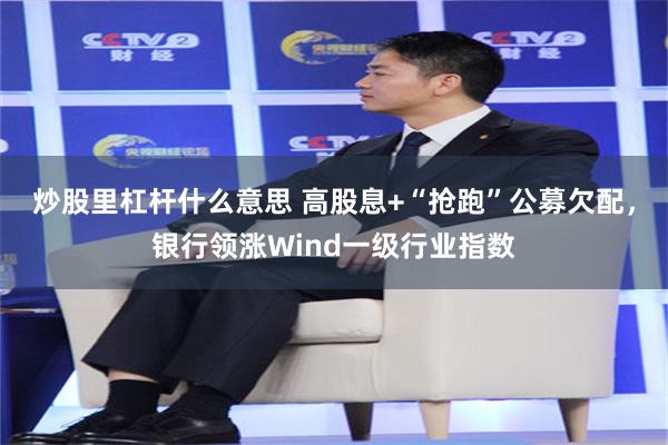 炒股里杠杆什么意思 高股息+“抢跑”公募欠配，银行领涨Wind一级行业指数