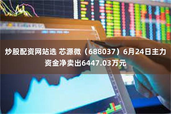 炒股配资网站选 芯源微（688037）6月24日主力资金净卖出6447.03万元