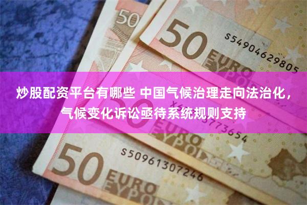 炒股配资平台有哪些 中国气候治理走向法治化，气候变化诉讼亟待系统规则支持
