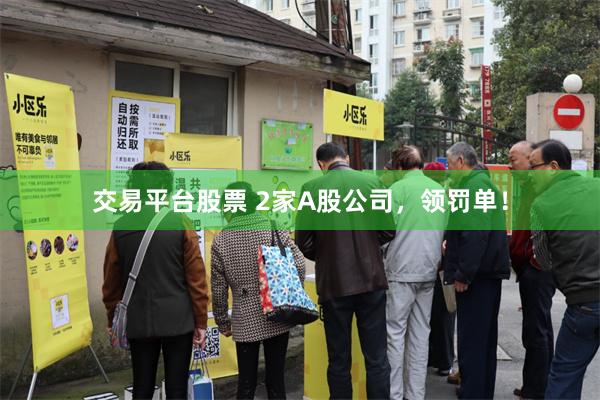 交易平台股票 2家A股公司,领罚单!