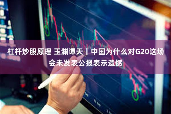 杠杆炒股原理 玉渊谭天丨中国为什么对G20这场会未发表公报表示遗憾