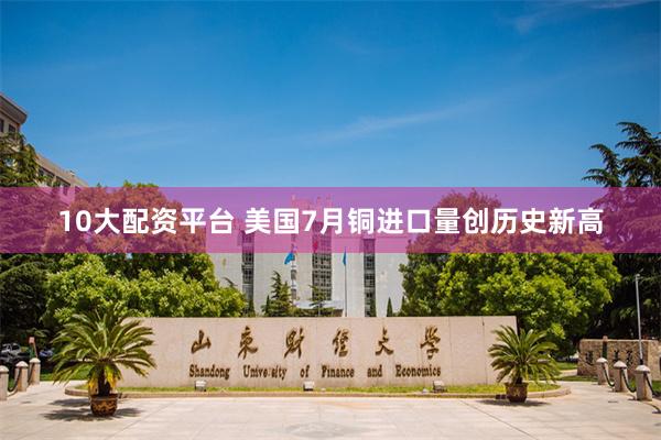 10大配资平台 美国7月铜进口量创历史新高
