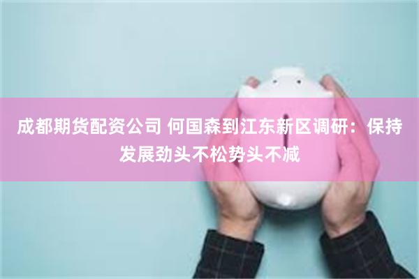 成都期货配资公司 何国森到江东新区调研：保持发展劲头不松势头不减