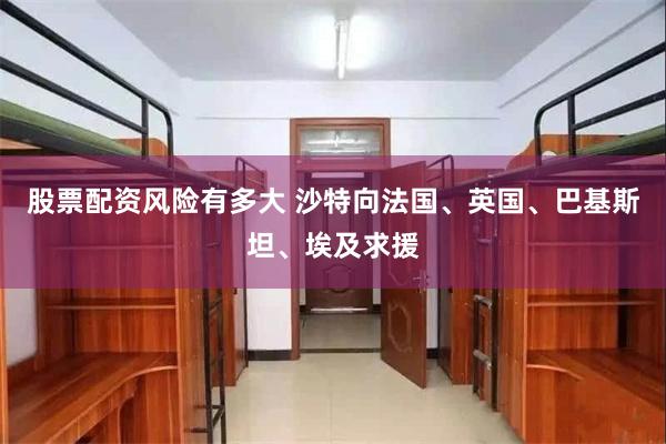 股票配资风险有多大 沙特向法国、英国、巴基斯坦、埃及求援