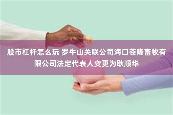 股市杠杆怎么玩 罗牛山关联公司海口苍隆畜牧有限公司法定代表人变更为耿顺华