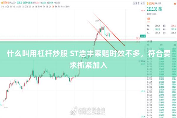 什么叫用杠杆炒股 ST浩丰索赔时效不多,符合要求抓紧加入